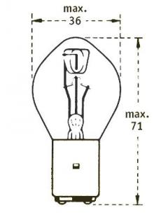 523 TRIFA žárovka S2 12V 35/35W BA20d 523 volný